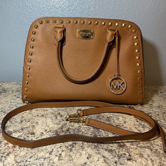 Michael Kors Studded Leather Handbag - Picture 1 of 16